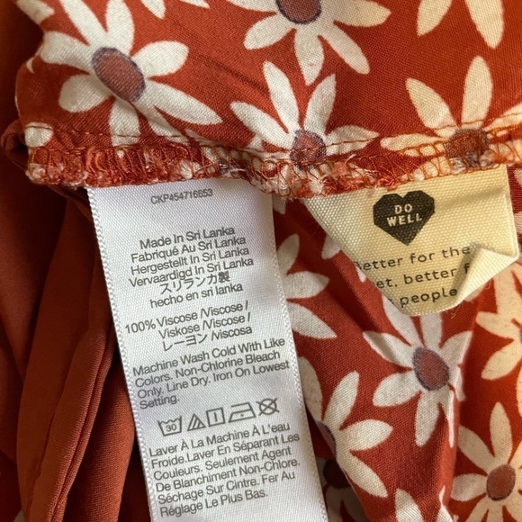 Madewell paperbag waist button down floral print flowy mini skirt. Size X-Small - Picture 5 of 5